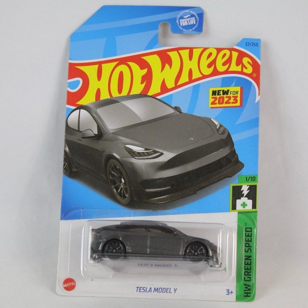Hot Wheels Dark Gray Tesla Model Y Toy Car - NEW